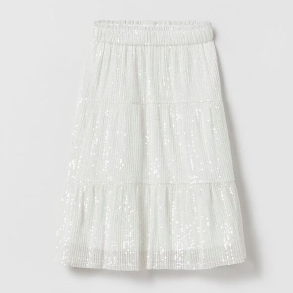ZARA GIRLS SEQUIN SKIRT - Picture 1 of 4